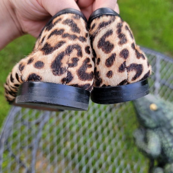 Sam Edelman Loraine Leopard Print Calf Hair Flat Horse Bit Loafers Size 6 - Picture 5 of 10